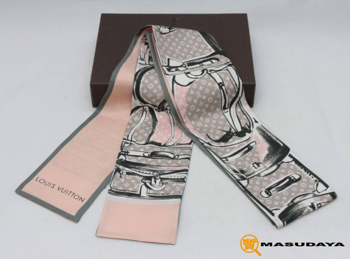 Louis Vuitton Bandou Trunk Ribbon Scarf M73965 Elegant & Stylish