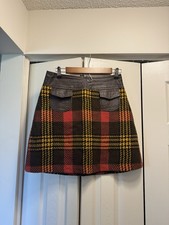 Vintage Fall Plaid A-Line Skirt