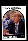 Signed Basketball Card Auto 1989-90 Hoops #291 Rick Adelman Portland