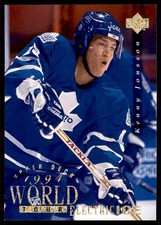 1995-96 UPPER DECK ELECTRIC ICE WORLD TOUR KENNY JONSSON TORONTO MAPLE LEAFS