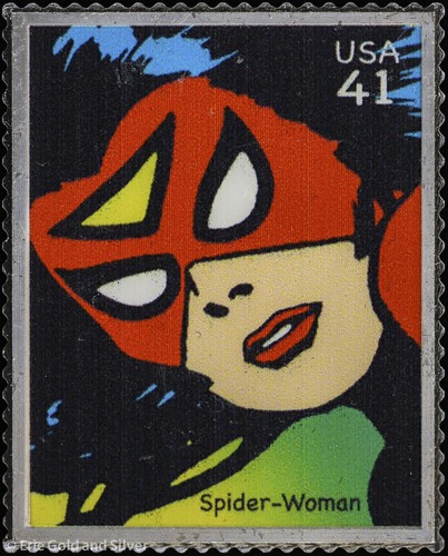 2008 USPS Ultimate Marvel Collection Spider-Woman .999 Silver Stamp Ingot 23.9g - Picture 1 of 2