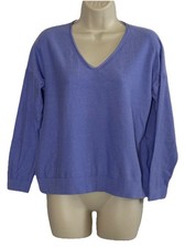 J.Jill Petite Small Purple V-Neck Knit Sweater Lightweight Pullover