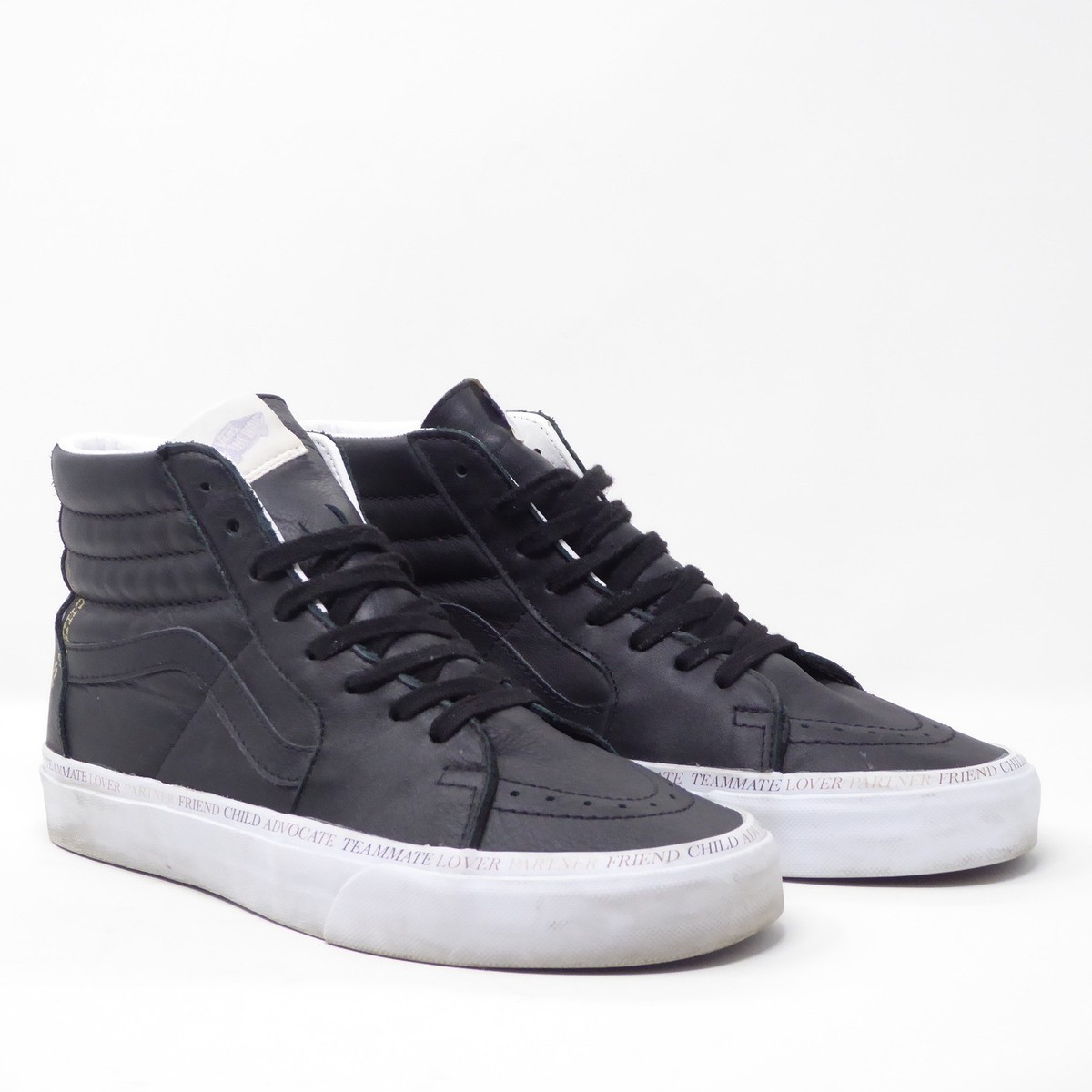 Vans Sk8 Hi Divine Energy Skate Shoes Mens Size 10.5 Womens Size 12 - 721454 Vans Sk8-Hi Skate Leather High Top Shoes 721454 Black Suede  main image 3
