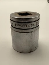 Snap On 1/2" Drive 6-Point SAE 1-1/8" Flank Drive® Shallow Socket - TW361