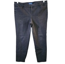 Old Navy Womens Mid Rise Pixie Chino Pants Size 14 Gray Skinny Stretch
