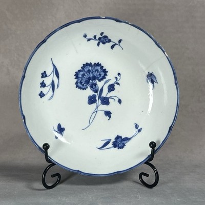 SEHR SELTEN! C1770 Chinesische Chantilly  Gillyflower  Muster Porzellan Untertasse Schale