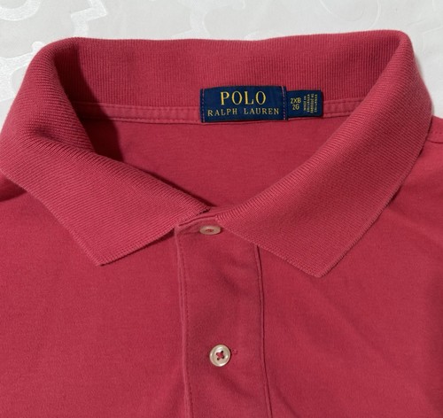Polo Ralph Lauren Shirt Men’s 2XB Big Short Sleeve Small Pony Salmon Soft - Picture 2 of 5