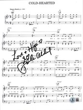 Paula Abdul Signed Cold Hearted Sheet Music Authentic Autograph Beckett