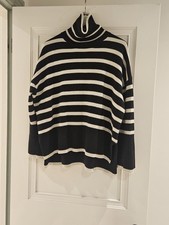 Vita Grace Women's Toteme Style Jumper Black And White Oversized Size Small