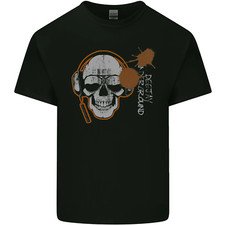Underground DJ Skull DJing Music Mens Cotton T-Shirt Tee Top