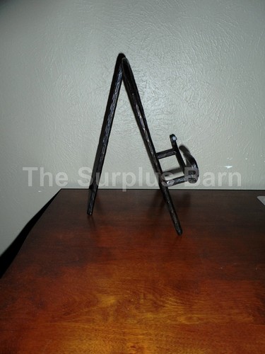 Arch Shaped 12" Tripod Metal Decorative Table Top Plate, Art, Book Display Easel - Picture 4 of 7