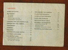 MINOLTA 110 ZOOM SLR INSTRUCTION BOOK/49996