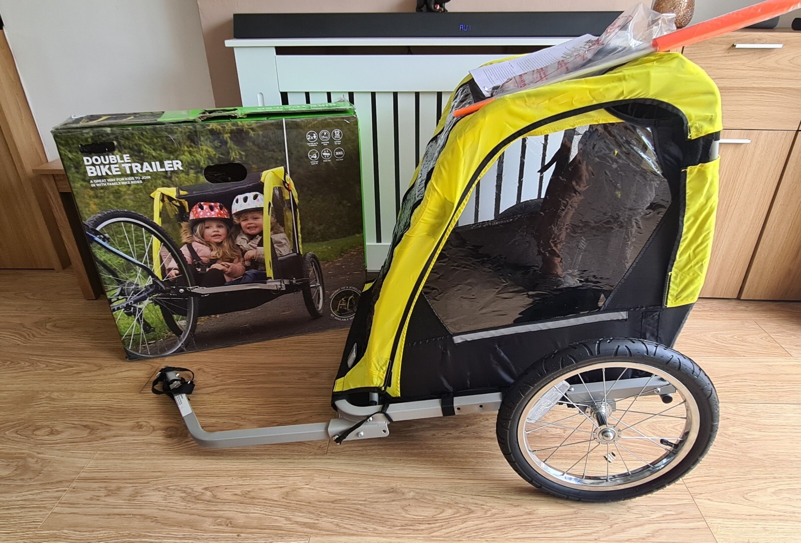 Halfords Double Child Bike Trailer Brand New in box eBay