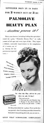 Vintage 1950 Reklame ''PALMOLIVE'' Seife #3 Original Toilettenartikel Ephemera Print Ad