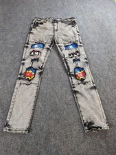 2APM  Men's Jeans 34x32 Art Street Wear  Paint Splat 