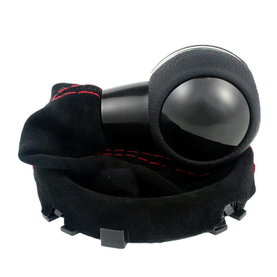 Manual 6 Speed Gear Shift Knob Boot Red Line For Mini Cooper R56 R57 R58 Coupe Foto 3 de 4