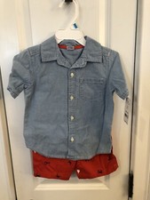 New With Tags Boys Size 24M Carters Two Piece Set Boys Shorts Is Nautical Theme