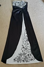 WINDSOR BEADED BLACK  & WHITE BALL GOWN IN SIZE 1
