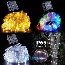 Solar Rope Lights Outdoor Waterproof LED PVC Tube/Wired Fairy String Light Xmas