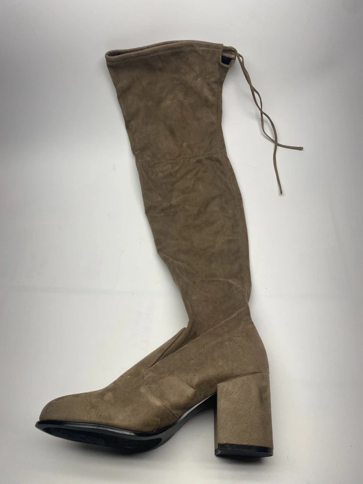 Botas altas Steve Madden Slayer para mujer color topo sobre la rodilla talla 9,5 Foto 3 de 4