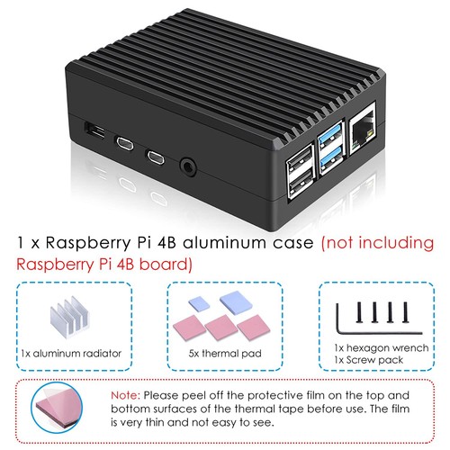 Raspberry Pi 4 Case with Cooling ColumnRaspberry Pi 4 Aluminum Boîtier Passiv... - Photo 8/9