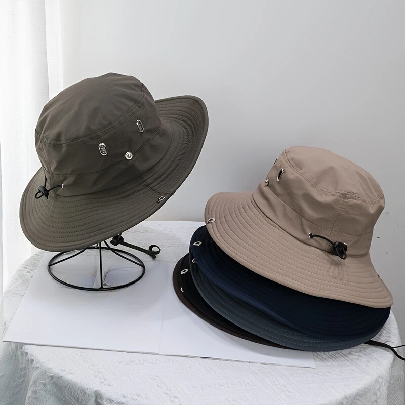 Мужская шапка ведро рыболовная шапка широкополая защита от солнца ультрафиолета уличная однотонная летняя шикарная - Изображение 2 из 4
