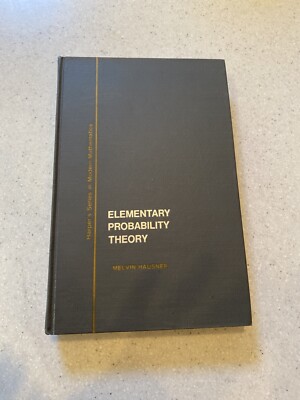 Elementary Probability Theory by Melvin Hausner 1971 Hardcover