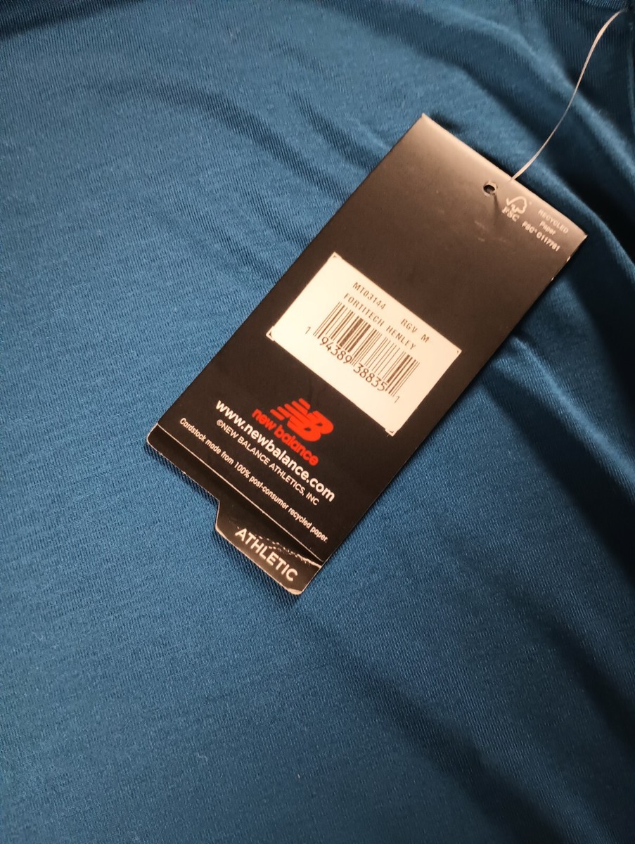 PP「P」 new balance henley shirt mens medium fortitech NWT running | eBay