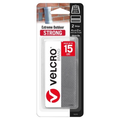 VELCRO Brand Extreme Outdoor Medium Nylon Hook & Loop Fastener 4 in. L 2 pk