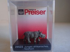 Preiser Junges afrikanisches Nashorn Wildtiere Zoo Zirkus 29523 H0 1:87 OVP
