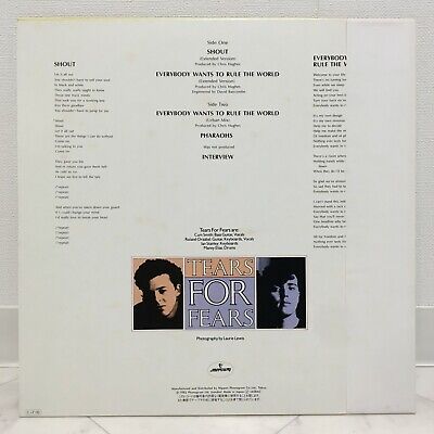 TEARS FOR FEARS/EVERYBODY WANTS TO RULES THE WORLD JAPAN ISSUE 12 W/OBI,  INSERT