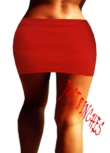 NEU HEISS & SEXY DAMEN NUR 8"" UND 10"" ROT MIKRO MINIROCK GRÖSSE 4 BIS 20 - Bild 6 von 10