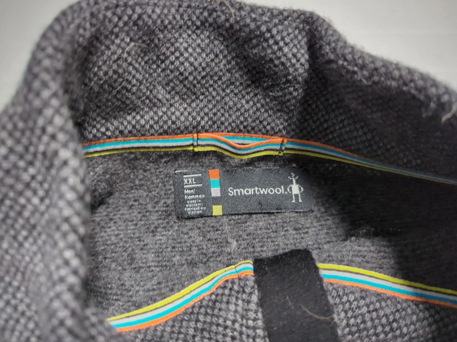 smartwool heritage trail 1/2 zip fleece wool blend sweater