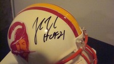 JOHN LYNCH AUTOGRAPHED TAMPA BAY BUCCANEERS Mini Helmet SIGNED HOF 21 JSA AUTH