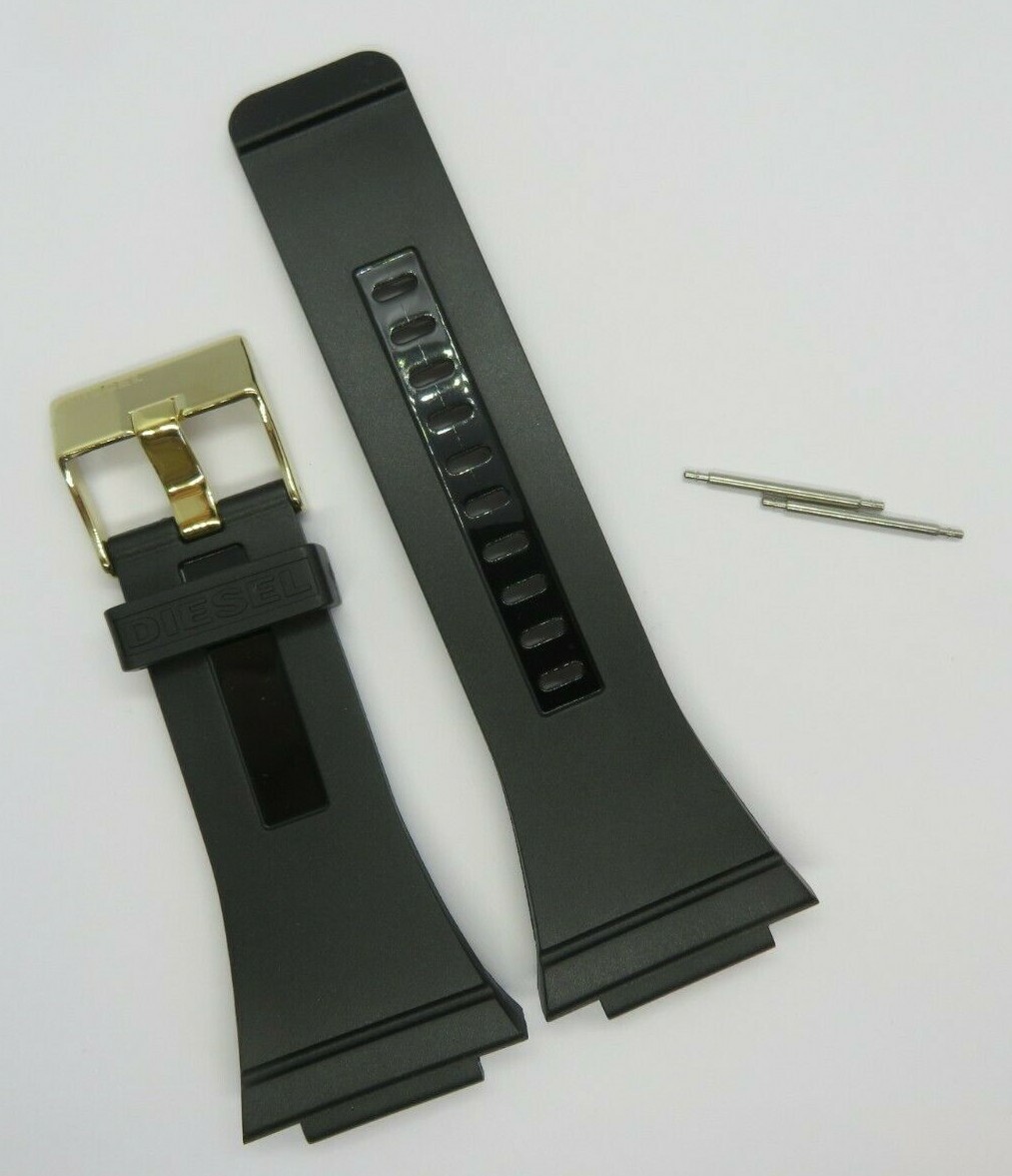 Diesel Original Replacement Band Silicon DZ7135 Watch Strap Black 23 mm