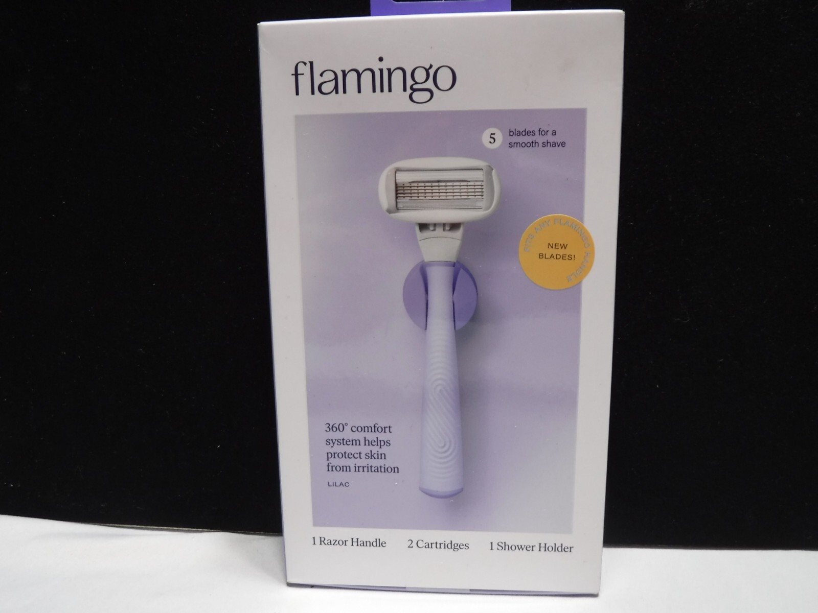 Flamingo 5-Blade Women's Razor - 1 Razor Handle + 2 Razor Bl