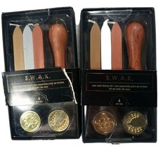 Lot Of 2 Wax Seal Stamp Kits American Crafts 3 Wax Sticks Packaging Damaged