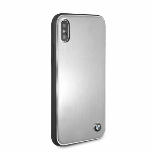 Funda de aluminio cepillado BMW para iPhone X iPhone XS Plata iphone x Funda de aluminio cepillado BMW para iPhone X iPhone XS Plata