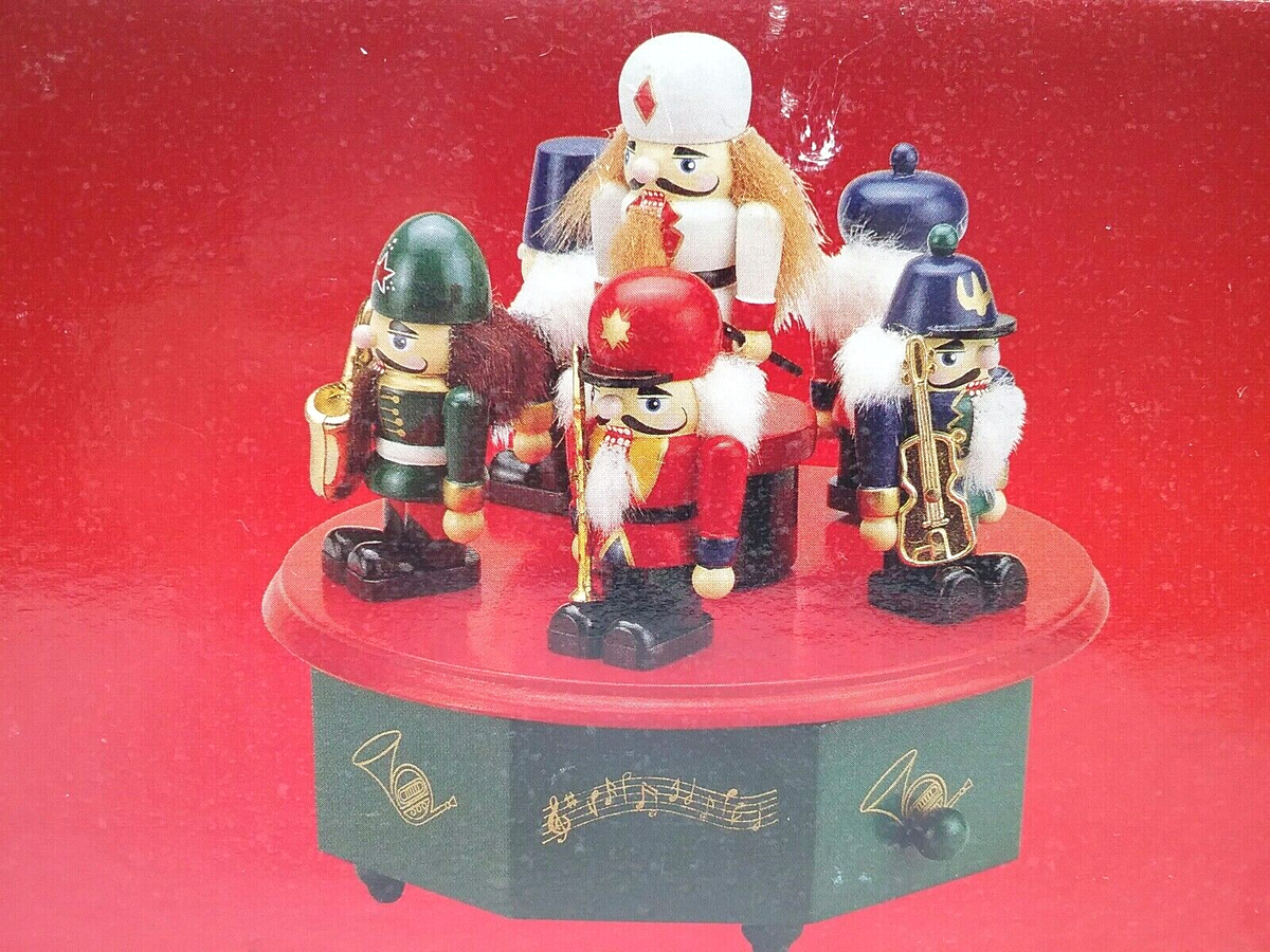 オルゴール The Nutcracker, antique FOR PARTS! Deluxe Wooden Nutcracker Rotating Music Box Handcrafted