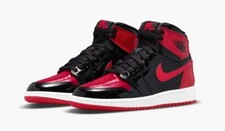 Nike Air Jordan 1 Retro High OG Patent Bred Red GS Kids Size 6Y / 7.5W Shoes ?