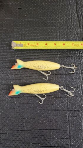 Rare Vintage White Stan Gibbs Bottle Plug 5.5 inch Fishing Lure -2 1/4oz