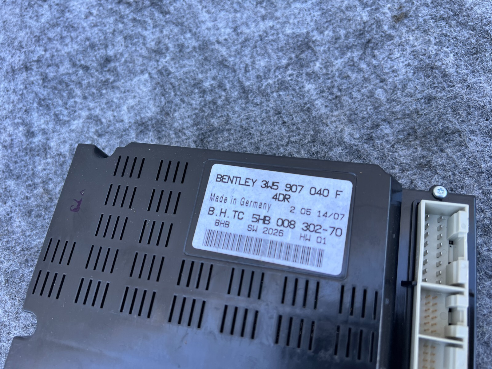 AC CLIMATE CONTROL MODULE 3W5907040 F BENTLEY FLYING SPUR (2006-2012) OEM