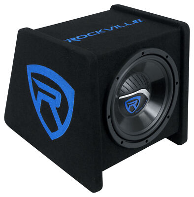 Rockville RV10P 10'' 500w Car Audio Subwoofer in Vented Sub Enclosure Box - 4 Ohm
