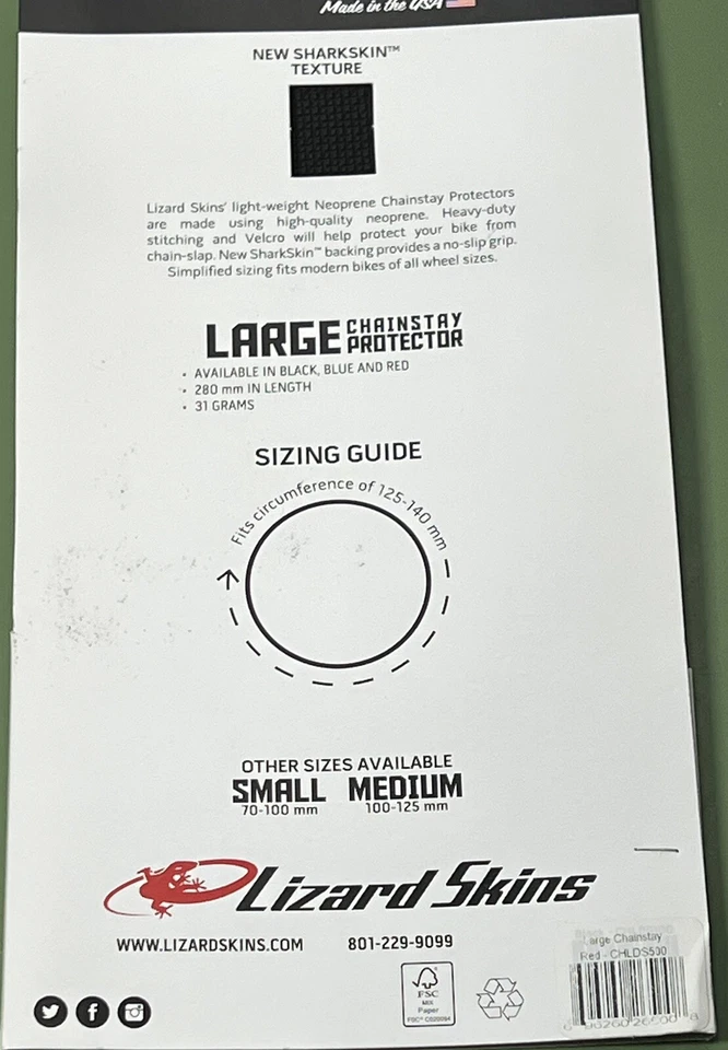 Protector de vaina de neopreno grande pieles de lagarto rojo antideslizante Foto 3 de 4