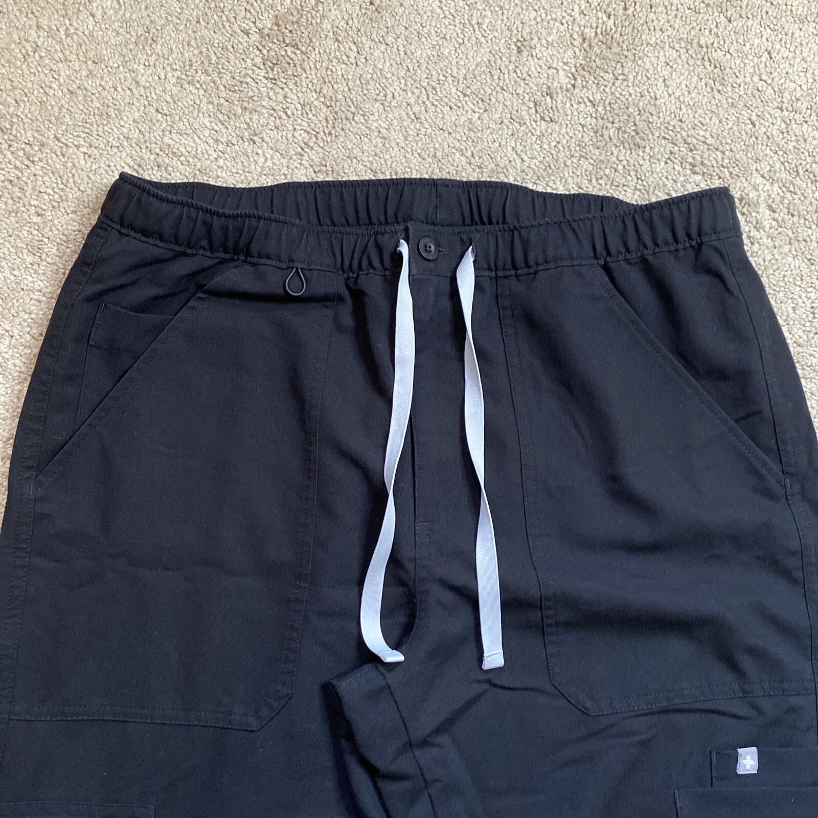 Figs Mens Pants Black Small Cairo Cargo Scrub Medium Pockets Drawstring