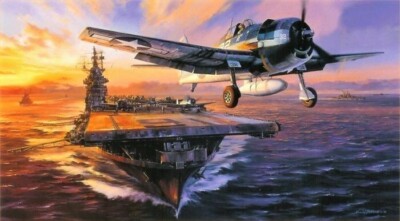 Scramble for the Marianas by Nicolas Trudgian signed by US Navy