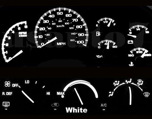LED KIT For Silverado Tahoe Suburban GMC 95-99 CHEVY CLUSTER + Climate Control - Picture 6 of 15
