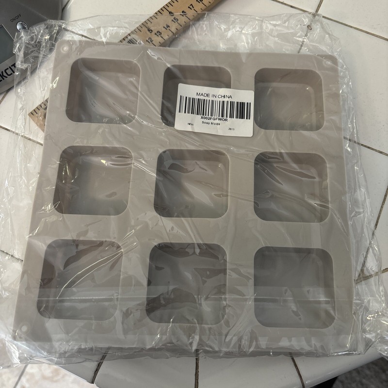 Silicone Soap Mold 9 Cavities Square Soap Mold DIY Handmade Silicone