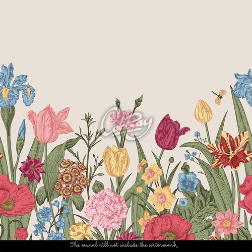 Colorful Meadow floral nature garden blooming flowers nursery Wall Mural - Picture 5 of 10