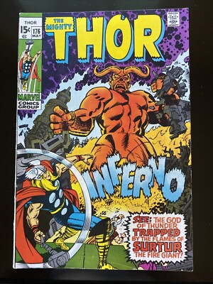 The Mighty Thor 176   Surtur Cover and Appearance Stan Lee Story   Kirby Art